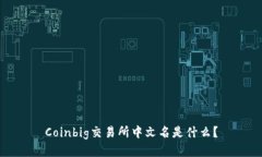 Coinbig交易所中文名是什么？